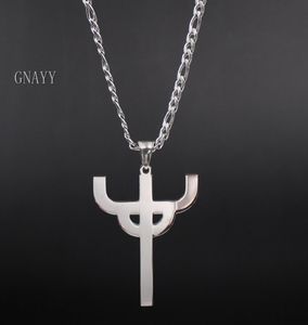 jewelry 3242mm size Gothic Punk Judas Priest Necklace Stainless Steel Men039s Favorite Pendant merch logo symbol Char8273151