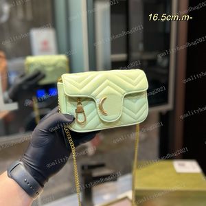 Mini -cadeia de primavera/verão Macaron Marmont Bolsa de cadeia de várias cores designer Bolsa de ombro de luxo Moda grande Carta Crossbody Bag Wallet Bag Bag LR