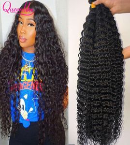 Wigs 32 38 40 Inch Deep Wave Bundles Curly Hair Weaves Thick Remy Human Brazilian Water6856094