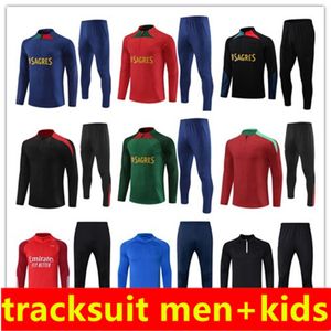 2024 Portugals Football Tracksuit Joao Felix 24/25 B.Fernandes Pepe Soccer Training Suit الركض طويل الأكمام Chandal