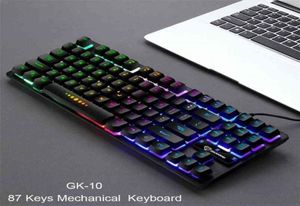 Teclado mecânico de jogos luminos