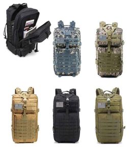 Mochila Tática Militar Campo Caminhando à prova d'água Rucksack Trekking Camar Exército Ataque Bolsas de caça ao ar livre Esporte Oxford K6062073