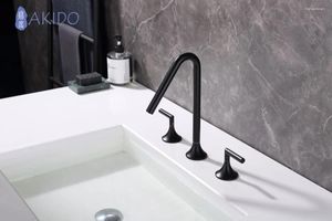 Kökskranar Hantera massivt kopparbassängkran för projektet Apartition Tap Mixer Bathtub Tub Dusch Set