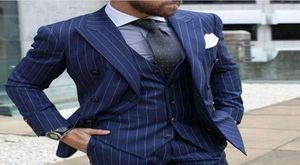 Британский жених 6 стиль Groomens Stripes Tuxedo Fashion Vest Groom Wear Wedding Design Design Made Mens Mens Sute Veste Tuxedo Waistc4674708