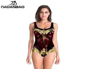 Nadanbao 2019 Yeni Cadılar Bayramı Dawn of Adalet Süper Kahraman Cosplay Costume Wonder Woman DC 3D Baskılı Fantezi Seksi Tek Parça Mayo9802421
