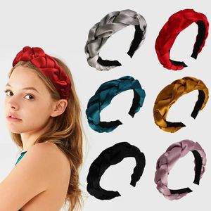 10st Fashion Hair Bands Bezel Wide Velvet Weaving Hair Bands For Women Flätade pannband Girls Hair Hoop Headdress Hårtillbehör