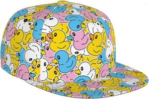 Ball Caps Cute Duck Snapback Hat dla mężczyzn Kobiety Hip Hop Style Zabawny płaski rachunek Hats Regulowana czapka baseballowa