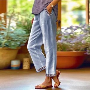 Женские брюки Женщины с прямыми ногами Стильные повседневные с эластичной талией дизайн с широкой ногой с Hollow for Streetwear