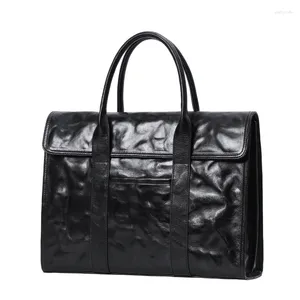 Evrak çantaları yüksek kaliteli orijinal deri erkekler çanta gerçek çanta evrak çantası ofis iş tote çanta seyahat