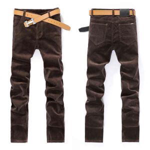 Autumn Men's Thick Corduroy Stretch Casual Pants Classic Style Khaki Slim Trousers Male Brand Clothes