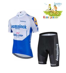 Pro Team Quick Step Summer Çocuk Bisiklet Seti Yarış Bisiklet Giyim Takım Nefes Alabilir Dağ Bisiklet Giysileri Sportwears9548563