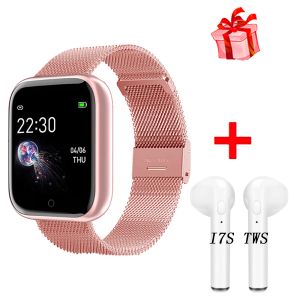 Saatler I5 Kadın Su Geçirmez Akıllı Saat Erkekleri PK P70 P68 Mavi Diş Akıllı Smartwatch Telefon Kalp Hızı Monitörü Fitness Tracker PK D20 Y68