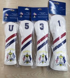 New Golf Club Ryder Cup Putter Hybrid Wood Driver Headcover White High Quality Club Head Cover5433132