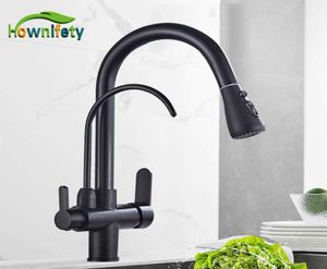 Gold BlackChrome Kithcen Purified Faucet Pull Out Water Filter Tap 23 Way Torneira Cold Mixer Sink Crane Kitchen Drink 2107243361069