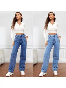 Women's Jeans 2024 Europe And The United States Washed Denim Pants Fashion Hundred Models Straight Casual