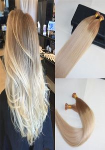 100 Extensões de cabelo de cabelo de cabelo humano brasileiro Virgem Brasil Extensões de cabelo duplo desenhado Fusion Stick Remy Extensões de cabelo I Tip2420643