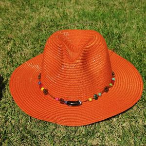 Wide Brim Hats Men Straw Hat Spring Summer Ladies Panama Solid Vintage British Japanese Visor Women's Sun