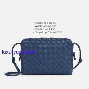 Bolsa de câmera loop feminino botegaveneta pequena intrecciato couro de couro para o corpo da bolsa cruzada altura 15,5 cm de largura de 22 cm de profundidade 9cm queda de correia 55cm u8rj