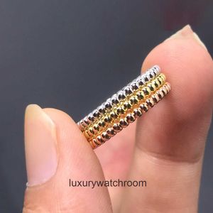 High End designer rings for vancleff V gold clover stacked round bead ring personality lucky bead ring rice bead tail ring gift Original 1:1 With Real Logo