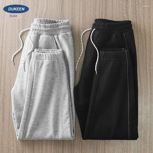 Calça masculina American Waffle Guard para Autumn Winter Velvet quente e solto Os pés esportivos cinzentos trabalham, use casual