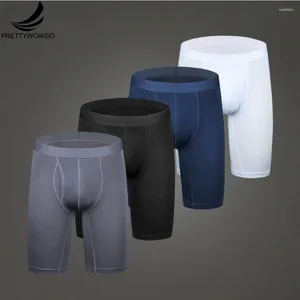 MUITOPANTES BENIDAWOWGO Long Boxer Chegada 2024 Men Color Solid Cotton Plus Size Man Sport Underwear M L XL XXL 3XL K0322