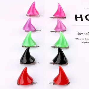 Hair Accessories Candy Color Cute Fancy Accessory Double Barrette Devil Horn Ear Clip Halloween Cosplay Women Hairpin
