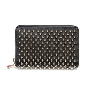 Men Women Genuine Cow Leather Red Line With Spikes Fashion Wallets Ladies New Party Wallets Holders6515745