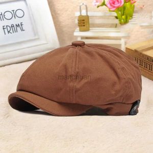 IP23 Berets Zeit für Zeitungsboyhut trendy männlicher Retro Beret Hut achteckige Mütze Maler Hut Haut-Touch lässige Hüte Männer Hip Hip Hop Caps Gorras D24418