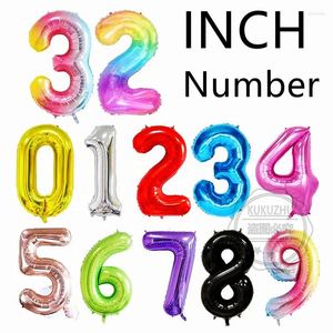 Party Decoration 30Inch Big Foil Birthday Balloons Helium Number Balloon 0-9 Happy Wedding Decorations Shower Large Figures Globos