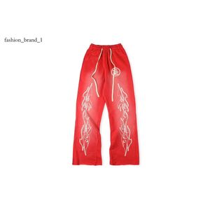 Hellstar Mens Luxury Designers Pants Pantsl Red Flare Pants Sweatpants Jogger Fashion Hip Hop Casual Pants Hellstar Pant 5347 8957
