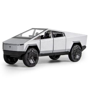 Diecast Model Cars 124 Tesla Cyber​​truck Pickup Alloy Diecasts Toy Vehicles Metal Toy Car Model Sound and Light Pull Back Collect917421449