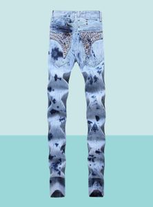 2019 Mens Straight Slim Fit Biker Jeans With Zip men s clothing Distrressed Hole Streetwear Style luxury Robin Jeans7698138
