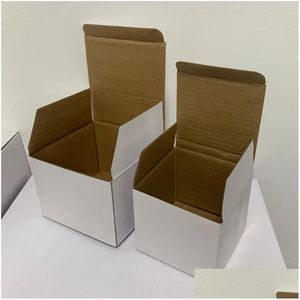 Pudełka na pakowanie hurtowe białe faliste pocztą kartonową Kraft Storage Kostka Małe mailery dla kruchego upadku dostawy biurowej Bu Dhvyg