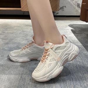 Casual Shoes 2024 For Women Solid Women's Vulcanize Outdoor Ladies Sneakers Lace Up Kobiet Platforma