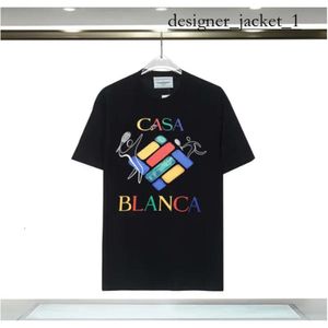 Casa Blanca Luxus Trendy Brand Designer Herren Womens T -Shirt hochwertige Baumwolldruckkurzarm Casablanc Shirt lässig und atmungsaktiv Casa Blanca Men Tee 9895