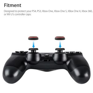 Joysticks 4pcs silicone análogo de polegar tampa para Xbox 360 One PlayStation 4 para PS4/PS3 Pro Slim Gamepad Caps Joystick Cap casos