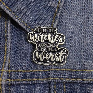 Värst fungerande IM The Witch Enamel Pins Wizard Witchcraft Spådom