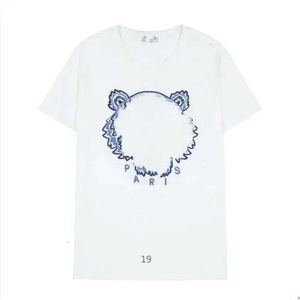 Kenzio Designer T Shirt Top Quality Men Designer T Shirt Tiger Women Tshirts Summer Streetwear Apparel半袖Tiger Head Embroidery Graphic Tee 875