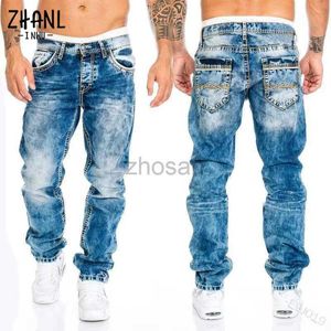 Men's Jeans Straight Man Vintage Wash Denim pants Spring Summer Boyfriend baggy men Streetwear Cacual Designer Cowboy Trousers d240417