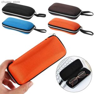 Sunglasses Cases 1Pc Fashion Zipper Glasses Box Eyeglasses Case Glasses Holder Sunglasses Protective Case Portable Travel Eyewear Cases Bags Y240416