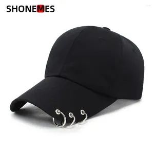 Ball Caps Shonemes Pierścienie zwykłe snapback czapka stylowa pusta baseball sporty na świeżym powietrzu Regulowane czapki czarne białe różowe dla mężczyzn kobiety