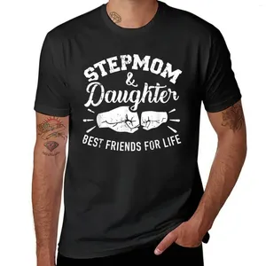 Herrpolos styvmamma och dotter vänner för liv t-shirt svarta anpassade kort ärm tee mens t skjortor pack