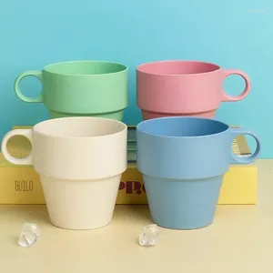 Water Bottles Wheat Straw Cup Baby Breakfast Drink Milk Oat Kindergarten Children's Bottle Anti Slip And Scalding