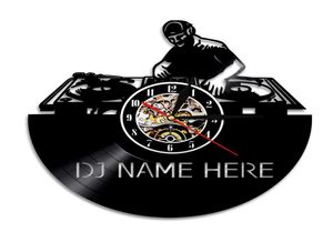 DJ Clocks Music Wall Decorazioni per la casa Soggiorno LED Lighting Watch progettato 12Quot Disco Art Vinyl Record per Musician Quartz Needle1864200