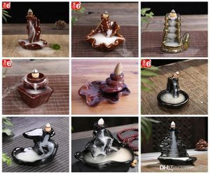 Ceramica lampade per bruciatura incenso glassa lampade di reflusso buddista aromaterapia censer di riflusso creativo a forma di fragranza bastoncini
