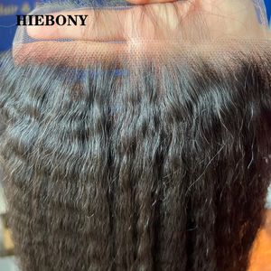 Kinky proste 13x6 HD Lace Frontal 5x5 6x6 7x7 Zamknięcie Nieposzukiwacze skórki Human Hair Pre Stucked Lelline 240401