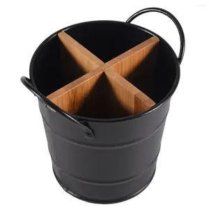 Caschetti per gioielli da cucina Organizzatore di posate per le gighette per coltello supporto per maglie di deposito a forcella separata per bacchette cucina cucina cucina bucket nero