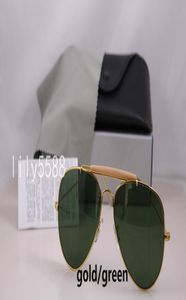 Occhiali da sole di alta qualità da sole Brand Brand Designer Glass Lens 62mm Metal Frame Uv400 Occhiali da sole da donna Sun occhiali da sole con scatola e Case6298299