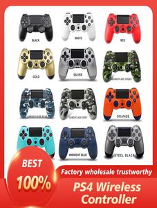 Logo PS4 Wireless Controller GamePad 22Color för PS4Vibration Joystick Game Pad Gamehandle Controllers Spela Station med Retail BO2662773