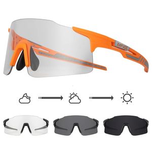 Kapove Pochromic Men and Women Bike Cycling Sunglasses Sports Glasses MTB UV400 Bicycle Road Goggles 240416